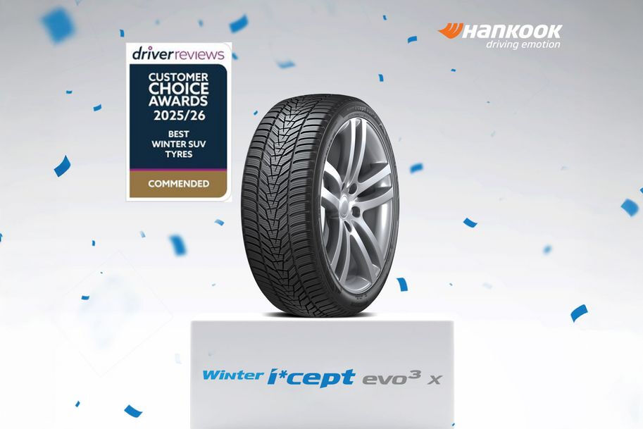 Hankook Tyre получи отличие в категорията „Най-добра зимна SUV гума“ в наградите DriverReviews за сезон 2025/26