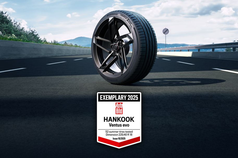 Hankook Ventus evo с оценка „отличен“ в големия летен тест на Auto Bild